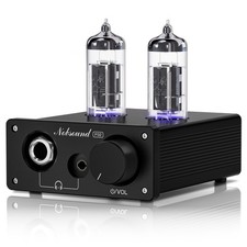Tube Headphone Amplifier Stereo Audio Desktop Preamp for 3.5mm / 6.5mm Headset
