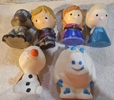 Disney Store FROZEN 6 piece Bathtub Bath Toy Set Swimming Pool Fun
