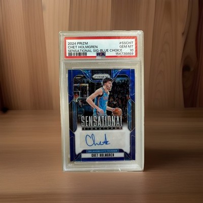 2024-25 Prizm Chet Holmgren Blue Choice Auto /49 PSA 10 Gem Mint