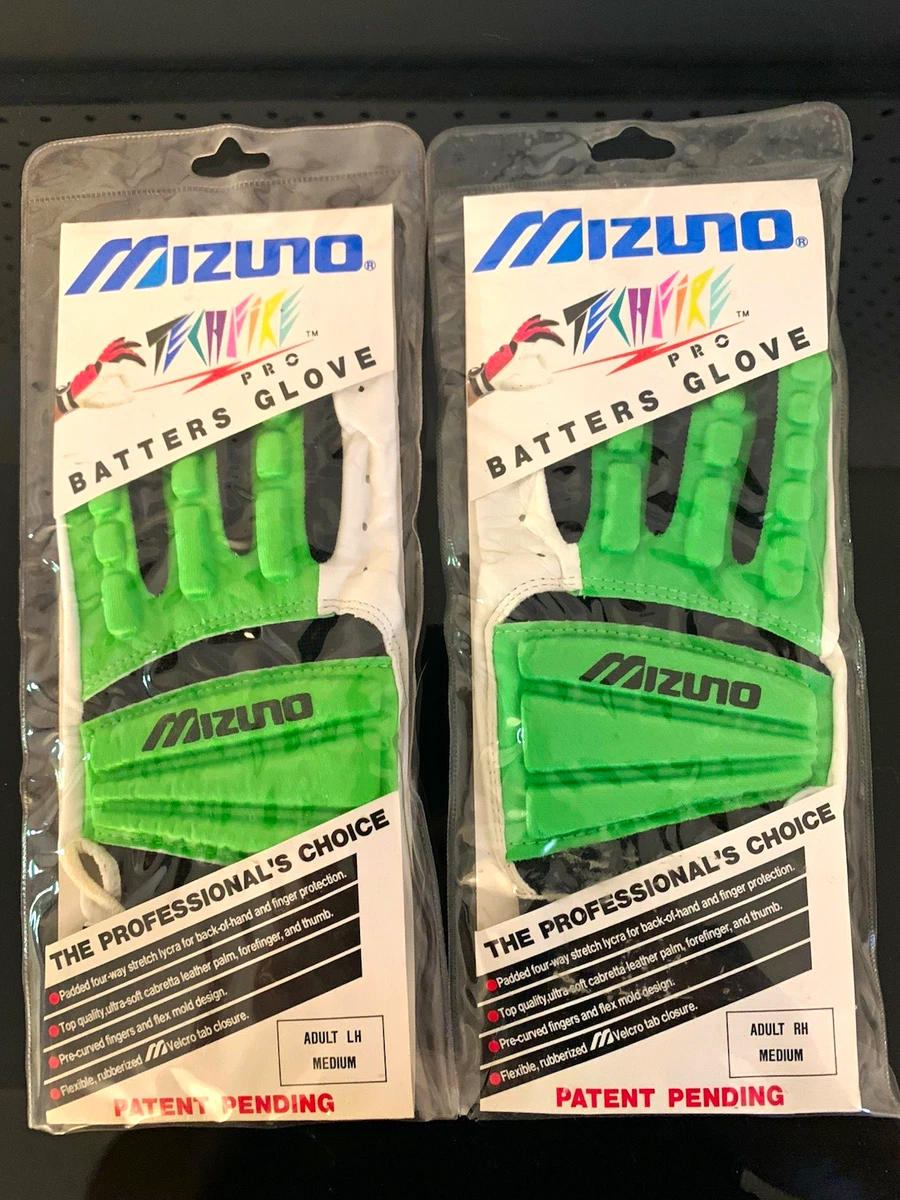 Guantes Bateadores Estilo Rickey Henderson Vintage Mizuno Techfire Verde Lima
