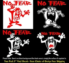 No Fear Taz Devil Two Pack 5" Vinyl Decals - Your choice of Design & Color
