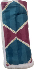 22 X 22 X 1 1/2" MINIATURE HORSE / SM PONY SADDLE PAD - TEAL AND RASPBERRY