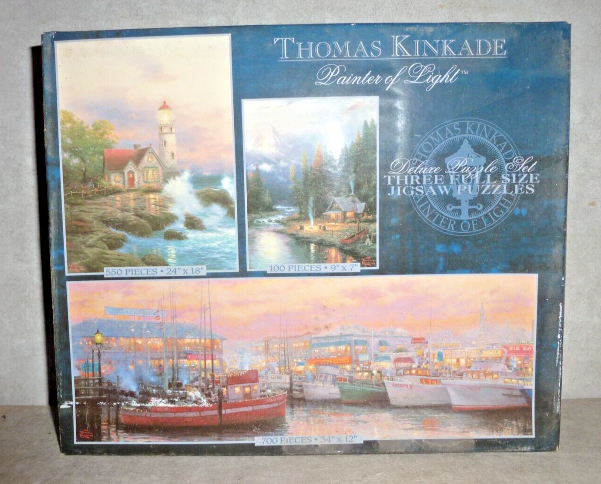 トーマスキンケード  3体セット Thomas Kinkade Deluxe Puzzle Set of 3 Full Size Jigsaw