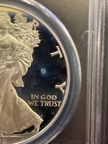 1996-P American Silver Eagle,PCGS PR69-DCAM Moy Signature Spots On Front !! - Picture 3 of 6