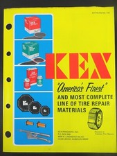1977 Vintage KEX - TIRE REPAIR MATERIALS Jobbers (8 Page) Catalog and Sell Sheet