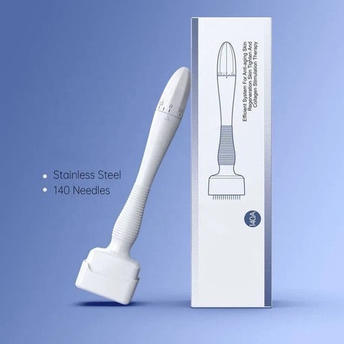 Derma Stamp 140 Titanium Microneedling Face Massager Adjustable Needle Length - Picture 2 of 7