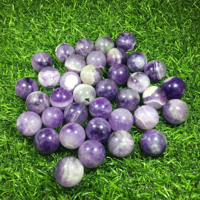 1LB Natural dreamy Amethyst sphere quartz crystal ball healing 18PCS+