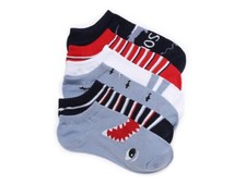 Max  Jake BABY BOYS GREAT WHITE KIDS' NO SHOW SOCKS - 6 PACK SIZE: S 4 - 8 