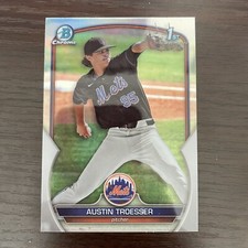 Austin Troesser 2023 Bowman Draft Chrome 1st Refractor New York Mets
