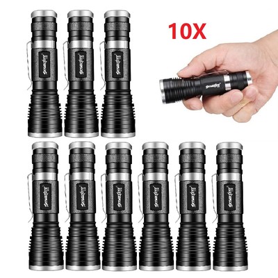 Lot 1-10 Pack Super Bright Zoom LED Flashlight Mini Portable Working Flashlights