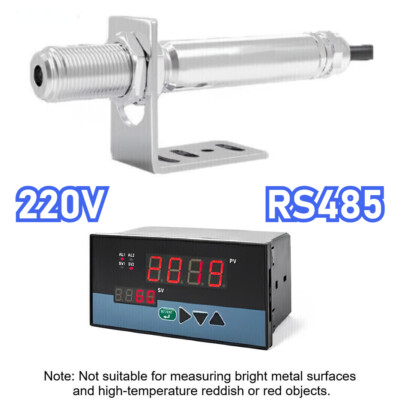 220V RS485 Temperature Tool Non-contact Infrared Thermometer Sensor W/Controller