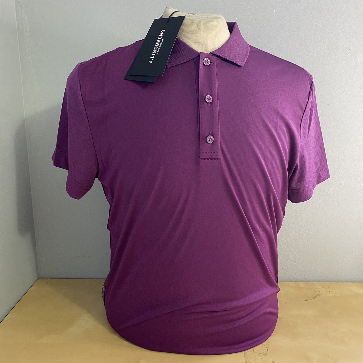 メンズウェア J.LINDEBERG Joel Slim Fieldsensor Polo M J.Lindeberg Mens Golf Polo Shirt XXL Blue Field Sensor