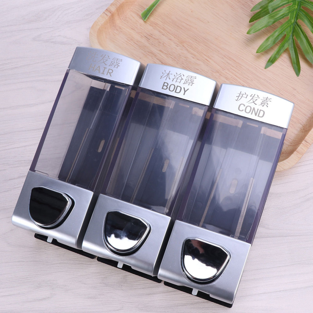  Shampoo Pump Shower Gel Liquid Soap Dispenser Three Outlet Body Wash