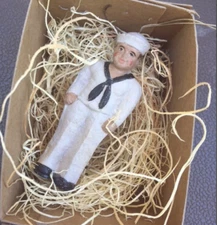 New 3D Dresden Paper Ornament Sailor Man Christmas Feather Tree Decoration