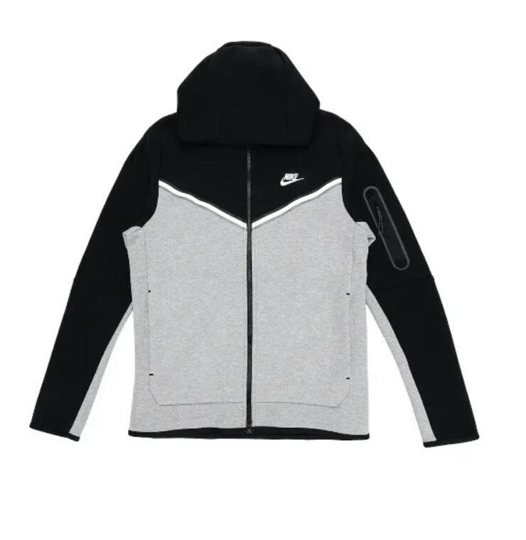 Nike Sportswear Tech Fleece Hoodie Black Dark Heather Grey Sz XL Tall  CU4489-016 | eBay