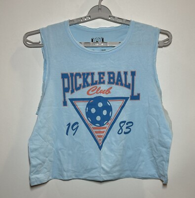 Women's Pickleball Graphic Tank Top - Isaac Morris Light Blue 2X