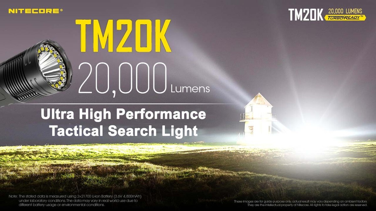 NEW~ Nitecore TM20K 20,000 Lumen Rechargeable Flashlight | eBay