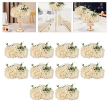 Flower Ball Centerpieces for Table 10 Pcs Fake Plastic Rose Centerpiece Flowers