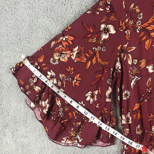 Eyeshadow Floral Bell Sleeves Romper Pant Large NWT - Picture 5 of 10