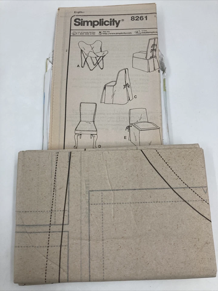 Furniture Cover Patterns Lot Of 2 Uncut Chair Couch Ottoman C13p - Image 4 of 4