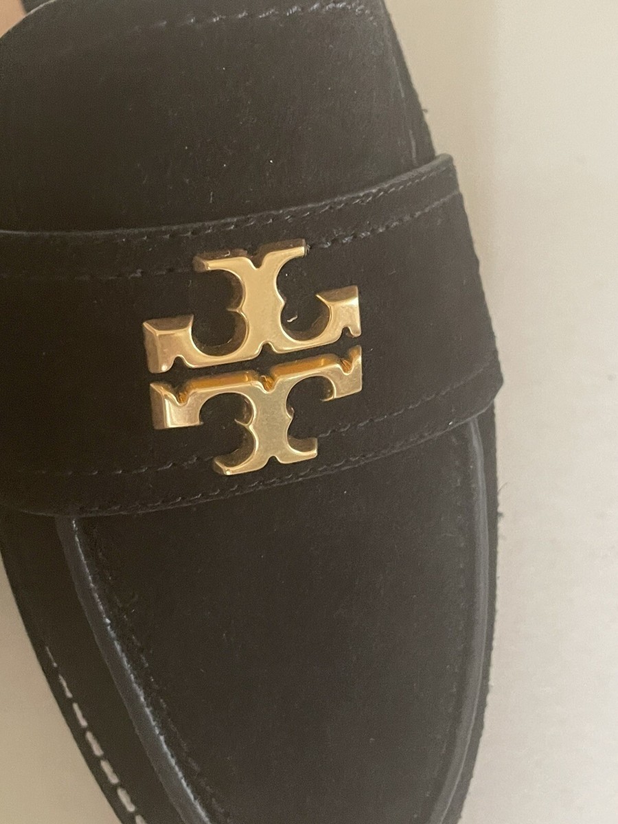 李 TORY BURCH MINI EVERLY SUEDE SLIDE IN PERFECT BLACK US SIZE 5 | eBay
