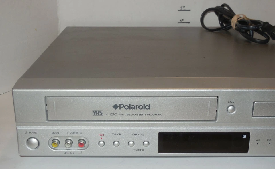 Polaroid DVC-2000 DVD/VCR Combo Reproductor VHS Cassette Grabadora 4 Cabezales HiFi Foto 2 de 4