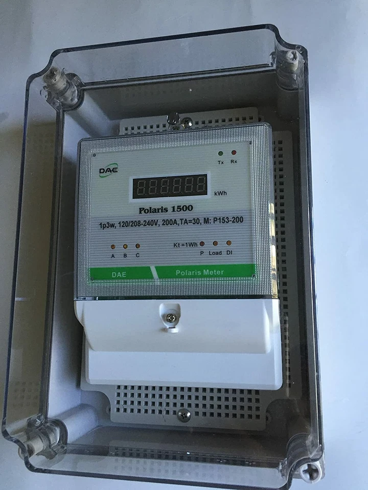 DAE P153-200D KIT, UL kWh meter, 1P3W, 200A, 120/240v, 2 Split CT, RS485, Demand - Image 4 of 4