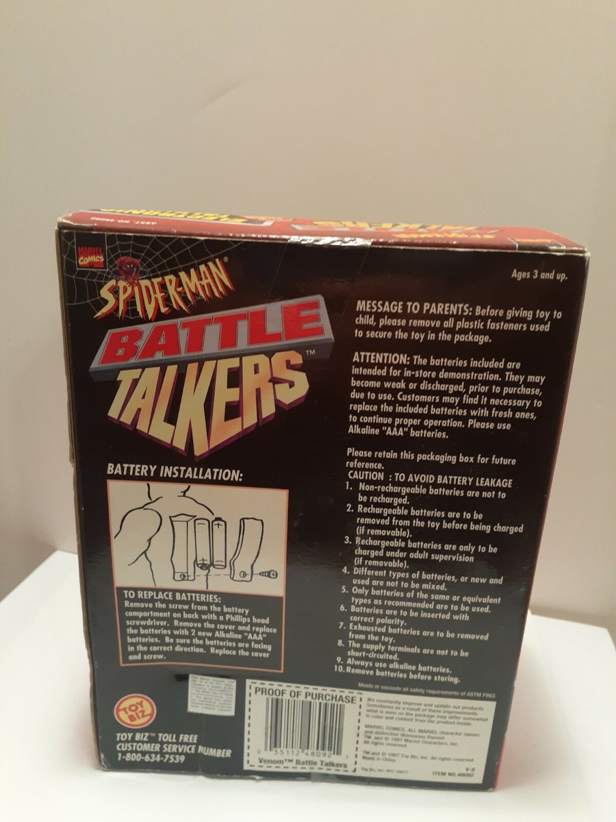 Marvel Comics Spider-Man Electronic Battle Talkers Venom