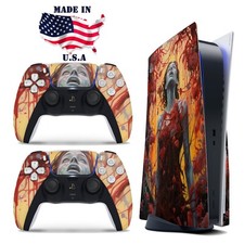 PS5 Disc Version Console  Controller Vinyl Skin Decal Wrap Horror Girl