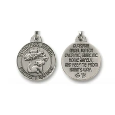 Guardian Angel Dog Pet Medal – Protection Charm for Pets, 1" Tag
