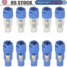 10 Set PowerCON Type A NAC3FCA+NAC3MPA-1 Chassis Plug Panel Adapter