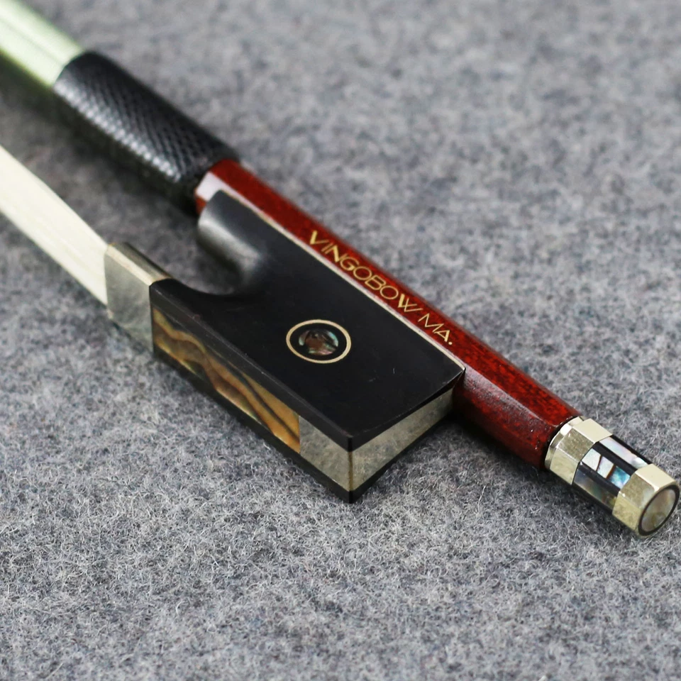 VINGOBOW Violin Bow Carbon Fibre Core Hybrid Pernambuco Skin Pro Level Warm Tone - Image 3 of 4