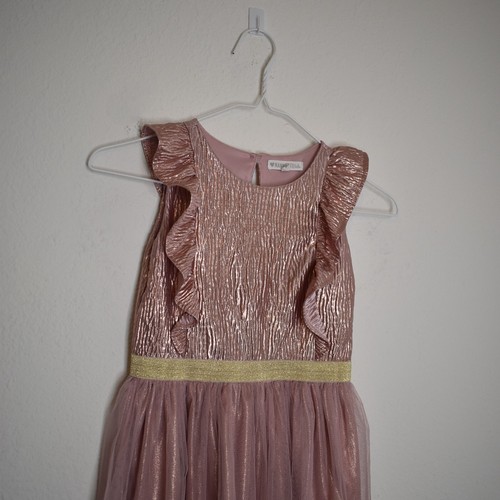 Nannette Kids Tullr Dress 6X Metallic Party Fairy Tutu Ballerina Princess Pink - Picture 5 of 19