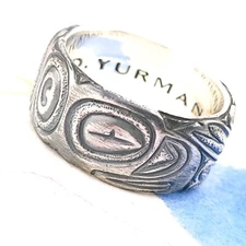 MINT David Yurman Men`s Sterling Silver Northwest 11"mm Band Ring Size 9.5