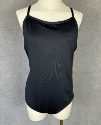 BALEAF Womens Athletic Training Adjustable Strap One Piece Swimsuit Black 40 NWT