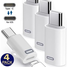 4x For iPhone 16/15 Pro Plus Max Type-C Male to 8-Pin Female Adapter Converter