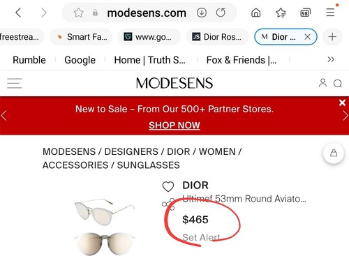 DIOR "ULTIMEF" 53MM SILVER & PINK ROUND AVIATOR SUNGLASSES NEW! - Picture 5 of 8