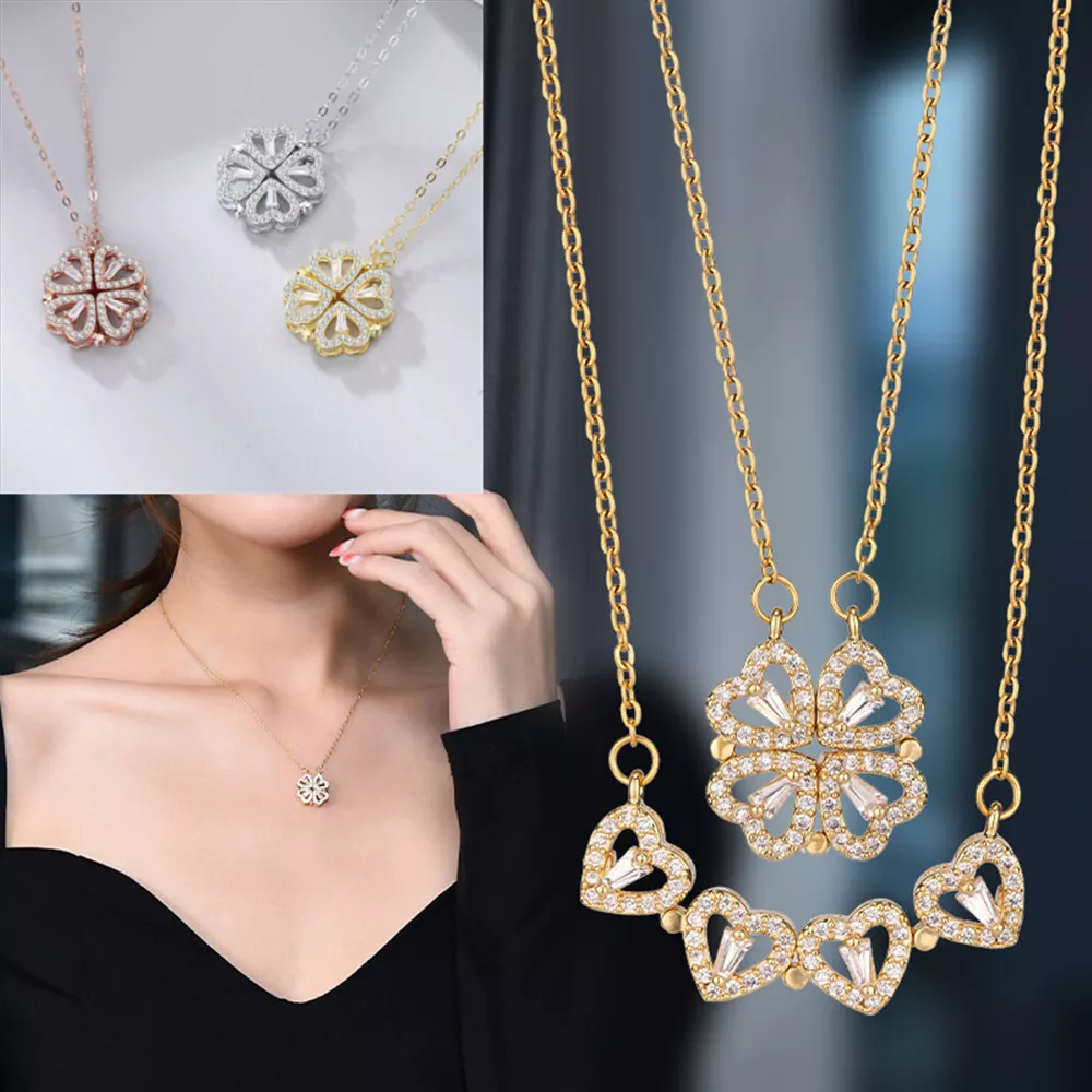 Four heart necklace deals