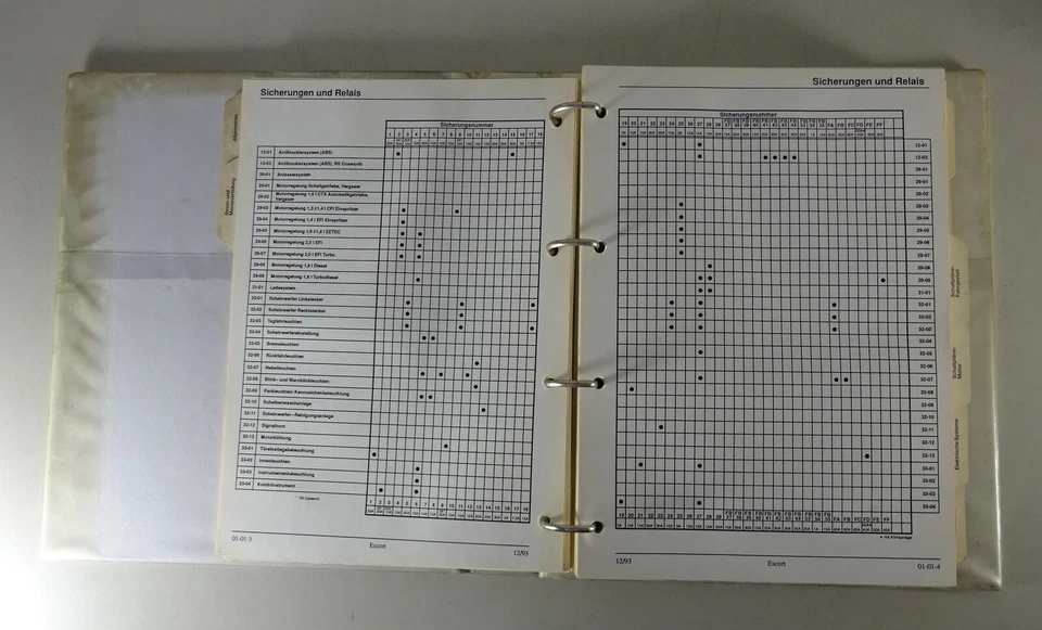 Manual de Taller Diagramas de Cableado / Eléctrico Ford Escort desde Año 1994 - Imagen 3 de 4
