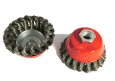 3" Knot Type Wire Cup Brush for 5/8" arbor for angle grinders 