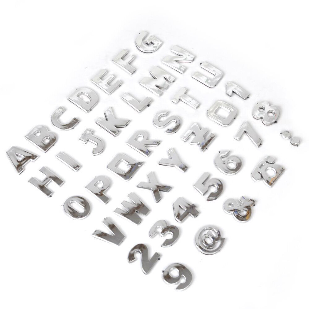 40x 3D Chrome Letter Number Car Auto Body Emblem Badge Decal Sticker ...