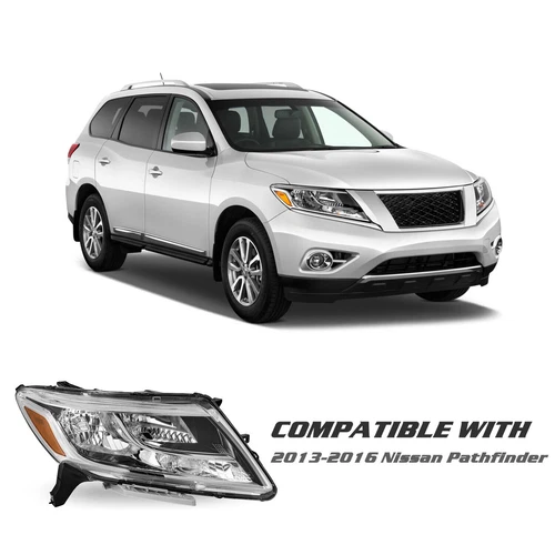 Chrome Projector Headlight For 2013-15 2016 Nissan Pathfinder Halogen Right Side - Picture 11 of 11