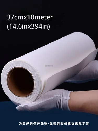 BAOHONG Watercolor Paper Roll 300G Natural White 100% Cotton 10.6/14.6In*394In ( - Picture 4 of 12