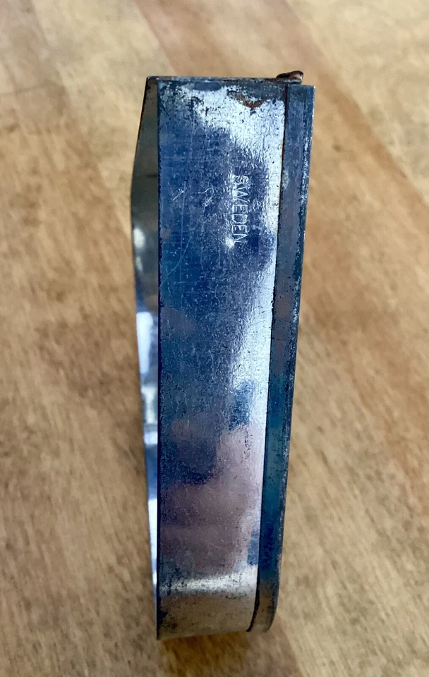 Lote de 4 cortadores de galletas de hojalata de colección, diseño abierto, 2 corazones, estrella, caballo-Suecia Foto 3 de 4