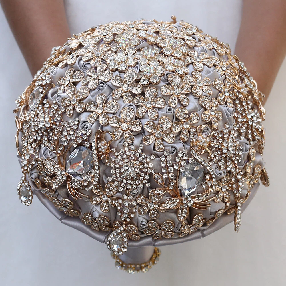 Crystal brooch bouquet sale