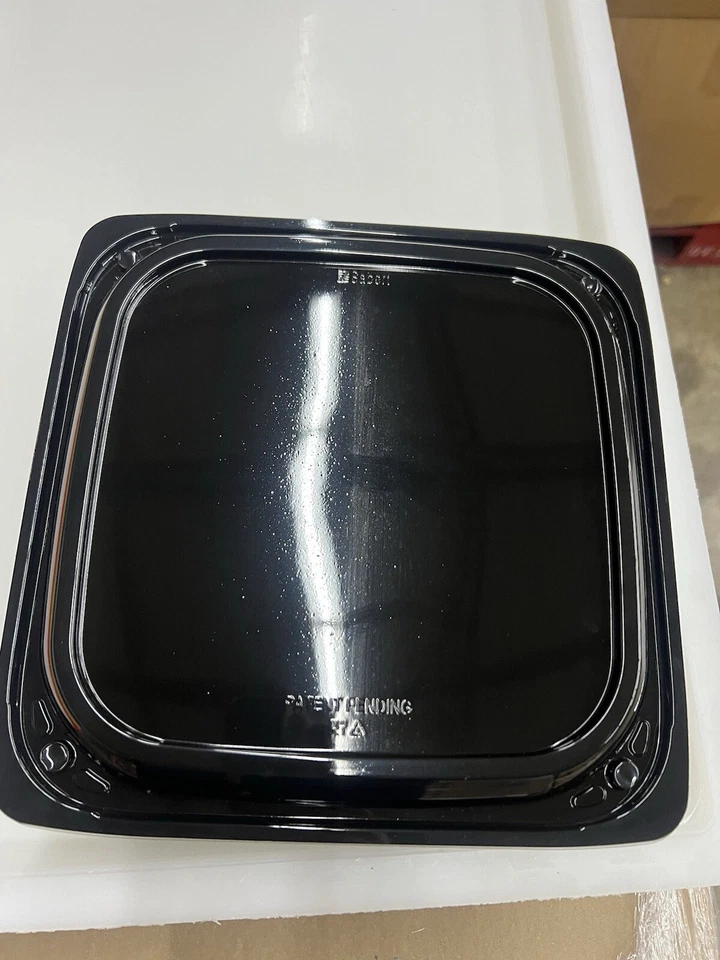 Sabert Item# C9611 Combo 25ct BK 10.7 In SQ US PLATTER/ HDLID 25 Pcs/cs - Image 2 of 4