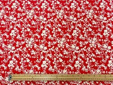 Floral Cotton Fabric Rose Hubble Clematis Vine Flower Lightweight Summer Poplin 