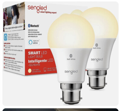 Sengled Smart Bulb, Alexa Glühbirne Bajonett, Bluetooth LED Birne B22 2 Stück