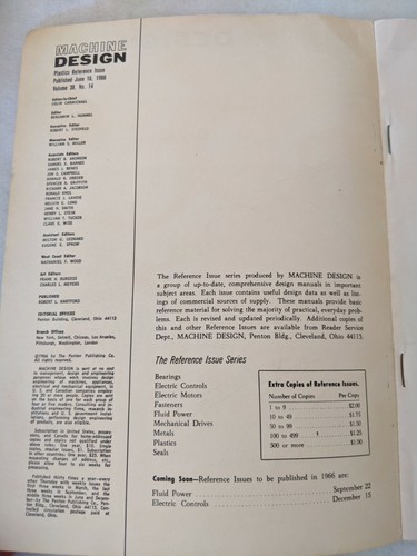Maschinenbau Referenzausgabe KUNSTSTOFF 16. Juni 1966 Vintage - Bild 3 von 9