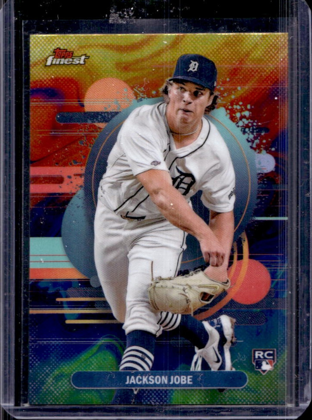 2025 Finest Jackson Jobe Uncommon RC Oil Spill Refractor #174 Tigers
